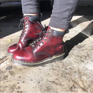 Vintage oxblood red dr martens