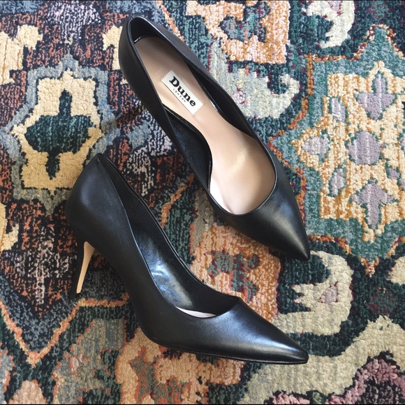 Dune London Alina pump in black leather
