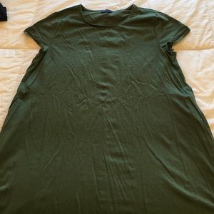 Olive green T shirt dress, only worn once!