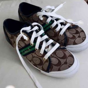 Coach logo casual sneakers, 8.5