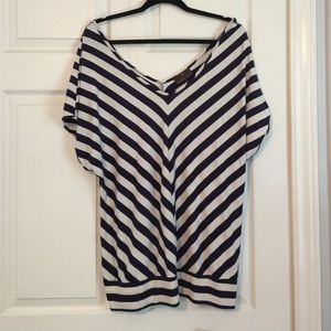 Deep V back and neck shirt