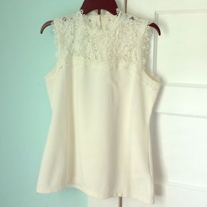 Off white lace top
