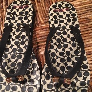 Coach Flip Flops, worn only once.