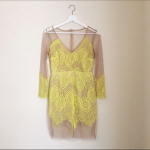 For Love and Lemons Antigua style dress in yellow