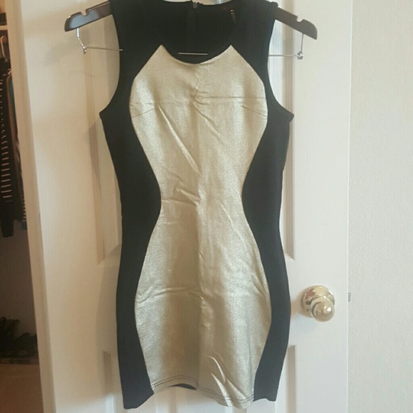 Black and Gold mini party dress
