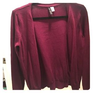 H&M maroon cardigan