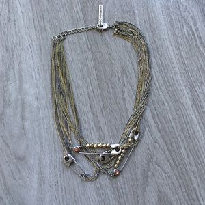 BCBG Generation Multi-chain Safety Pin Necklace