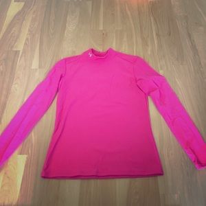 Under Armour hot pink mock sz large
