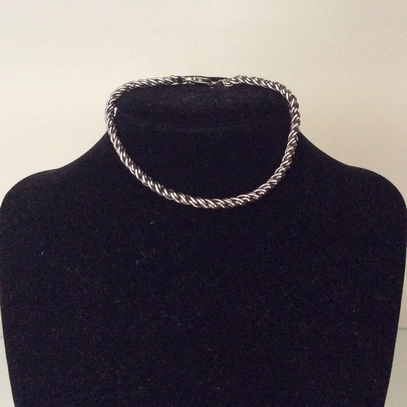 9" Oxidized Sterling Silver Rope Bracelet - Picture 2 of 3