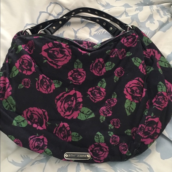 Betsy Johnson roses Hobo bag