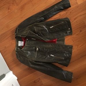 Isabel Marant etoile new brushed leather jacket 38