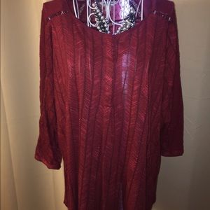 Lucky Brand tunic in maroon