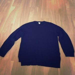 J crew sz M navy sweater long sleeve