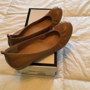 Never worn beige flats- Nine West!