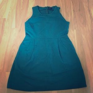 Madewell teal cotton dress
