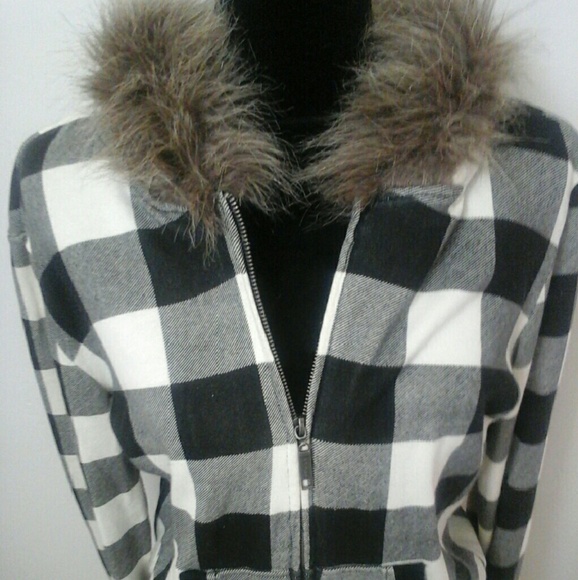 CUTE BUFFALO CHECK HOODIE