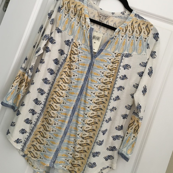 Button Up Paisley Blouse