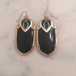 Black Kendra Scott earrings with gem