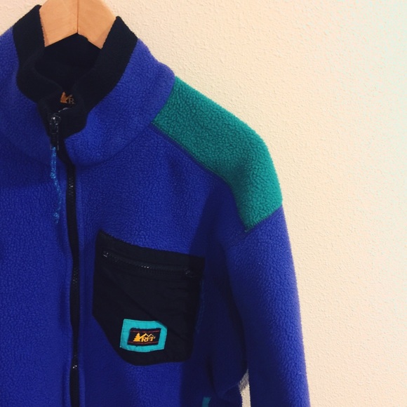 Vintage Other - VINTAGE R.E.I. Color Block Fleece Zip-Up