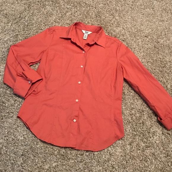 💥SALE💥 Orange Bass Stretch Collared Button Down