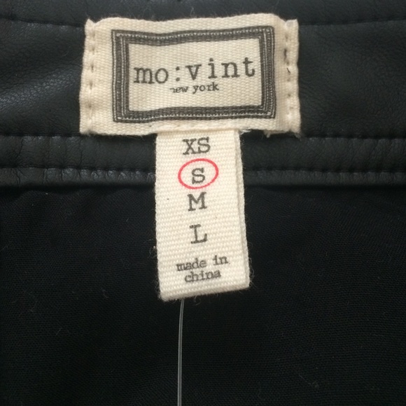 Anthropologie mo:vint New York vegan leather skirt - Picture 6 of 7