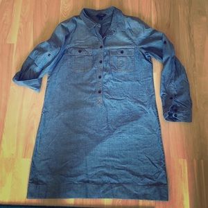 J. Crew factory denim chambray dress sz M