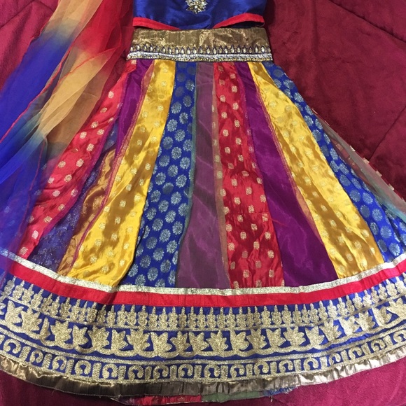 Little girl multicolored chaniya-choli - Picture 3 of 3