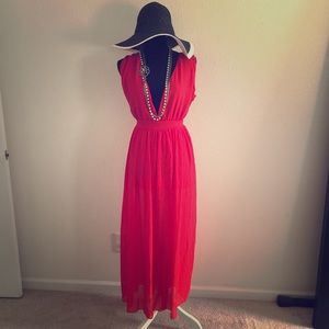 🚫SOLD🚫 Deep plunge Maxi Dress