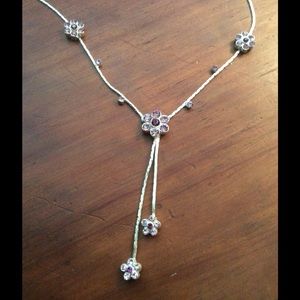 Purple Flowered Necklace