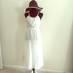 White and Gold Maxi Dress