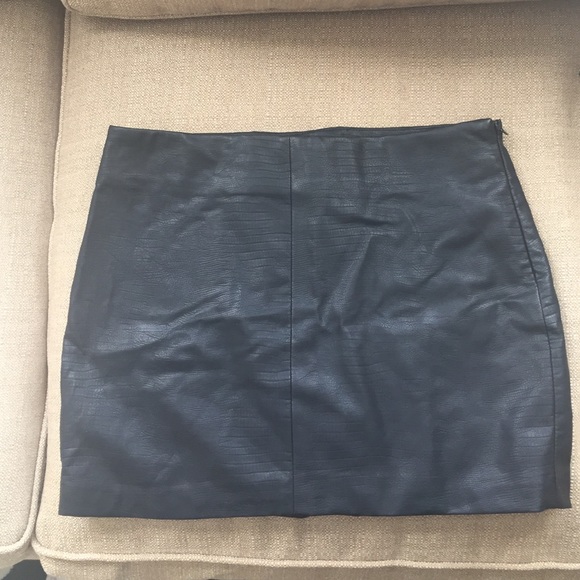 Leather mini skirt