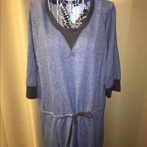Jasmine and Ginger blue romper with waist tie