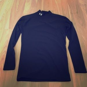 Under Armour black cold gear fitted mock sz medium