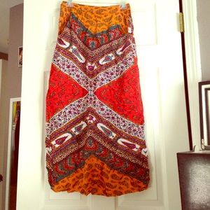 Bohemian style maxi skirt