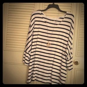Lane Bryant 22/24 striped nautical top