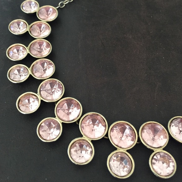 SOLD Pink&Gold Statement Necklace - Picture 2 of 3