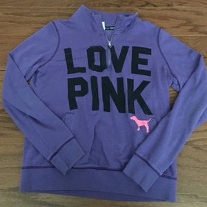 Victoria's Secret Pink half zip sweatshirt