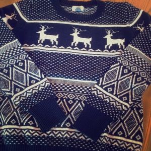 Reindeer Fairisle Crewneck Sweater