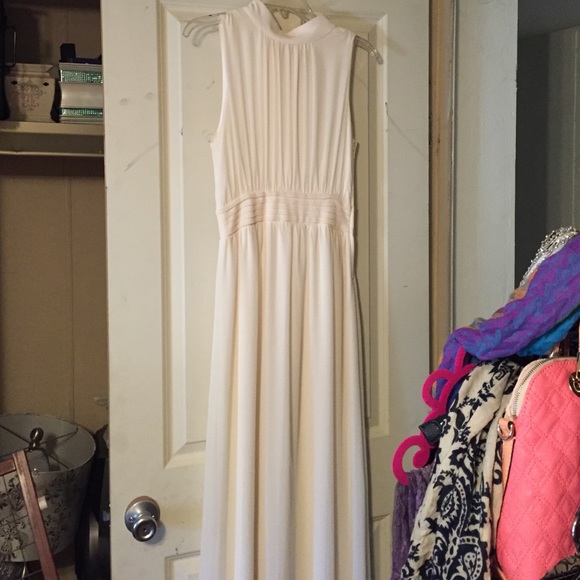 Long cream/ivory sheer dress