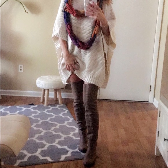 Over the knee tan boots-  1 size 5 left!