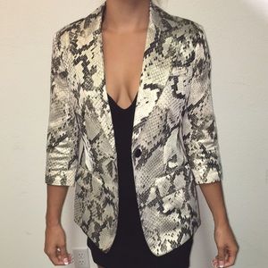 Bebe snakeskin print blazer