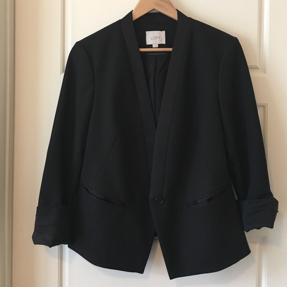 Black single button Loft blazer
