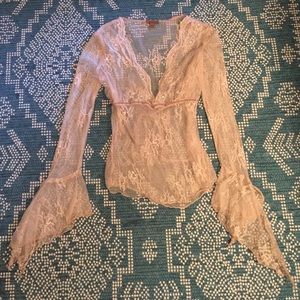 Arden B Ivory Lace Blouse
