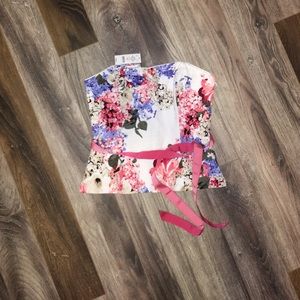 White House Black Market floral bustier