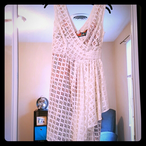 Tracey reese white knee length dress