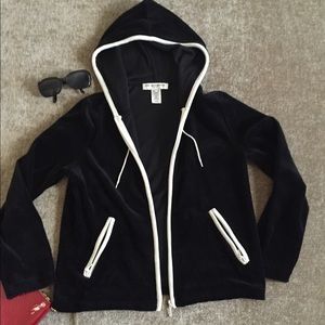 Jones New York Petite black & ivory hoodie