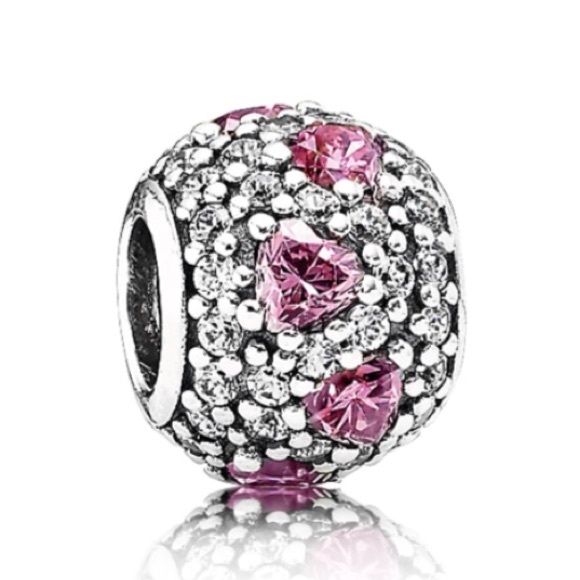 Pandora Jewelry - ✨NEW✨Pandora Charm - Shimmering Heart/Pink & Clear