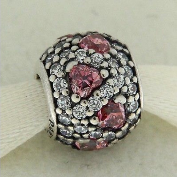 ✨NEW✨Pandora Charm - Shimmering Heart/Pink & Clear - Picture 2 of 4