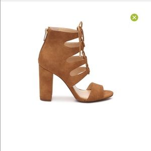 Jessica Simpson suede cognac heels