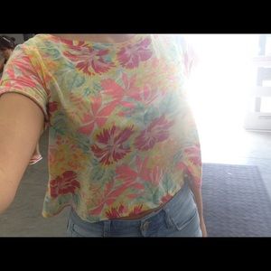 Floral Crop Shirt Hawaiian
